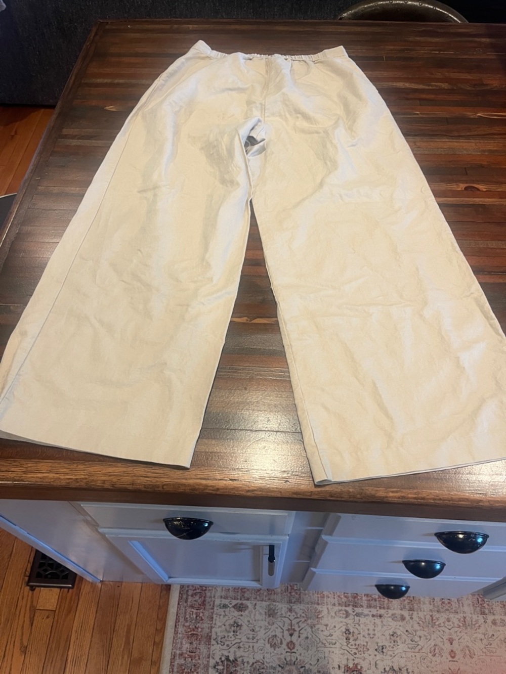 NWOT J. McLaughlin Linen Fiona Wide-Leg Pants in Light Beige - size 12 - Picture 5 of 5